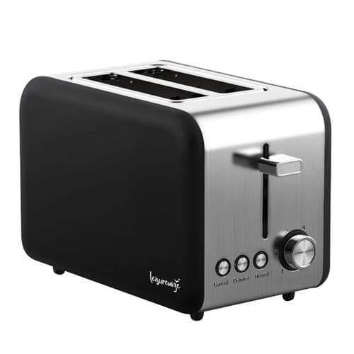 Leisurewize Sleek Toaster Black Low Wattage