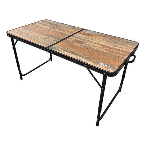 Liberty Leisure Red Rum Wood Effect Folding Table - Large
