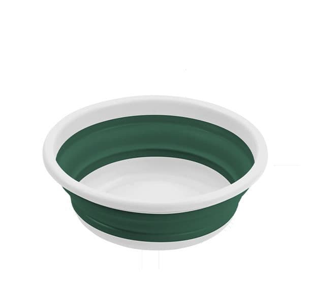 Outwell Collaps Classic Blue Wash Bowl With Drain - Foldable, Shatterproof Camping Sink