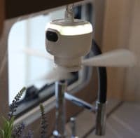 Lifestyle Cool Fan Rechargeable Hanging Light For Tent, Awning - Grasshopper Leisure