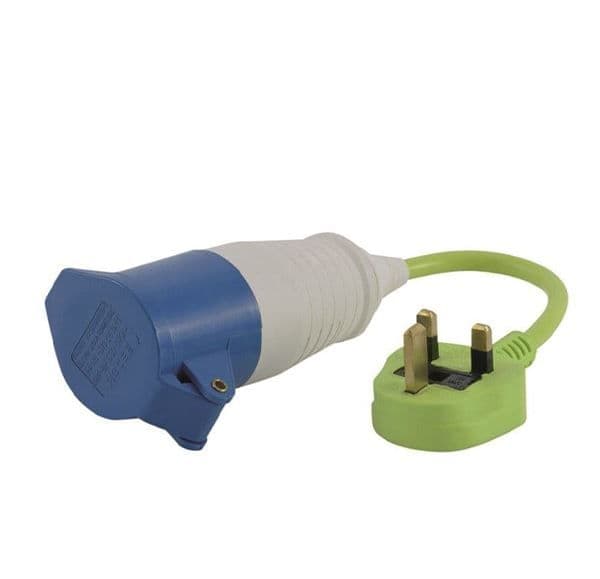 Conversion Lead Plug Lifestyle UK Mains Conversion Lead 16A - Grasshopper Leisure
