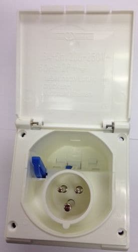 Mains 240v Inlet Flush Fitting Square