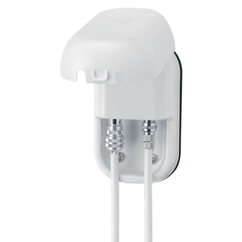 Maxview Twin Satellite F & TV Coaxial Weatherproof Socket White