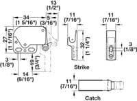 Mini Auto Latch, Handles, Knobs & Catches, Campervan Construction, DIY Equipment for Motorhome, Campervan and Caravan - Grasshopper Leisure