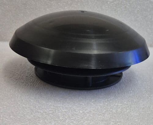 Mushroom Roof Vent With 80mm Hose Connector BLACK