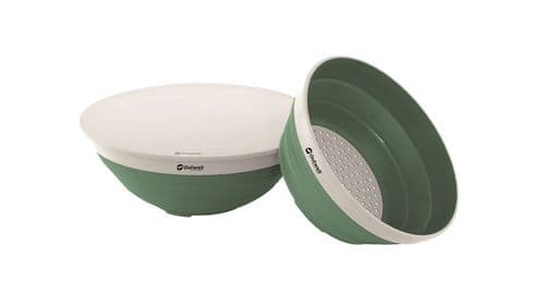 Outwell Collaps Collapsible Bowl And Colander Set Shadow Green