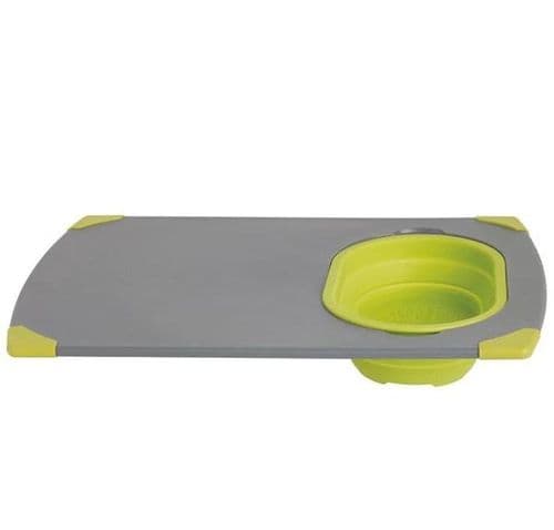 Outwell Collaps Cutting Board With Collapsible Colander Green