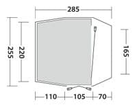 Outwell Desert Van Campervan Awning (Rear Or Side Fitting) 111556 - Grasshopper Leisure