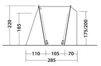 Outwell Desert Van Campervan Awning (Rear Or Side Fitting) 111556 - Grasshopper Leisure