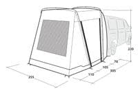 Outwell Desert Van Campervan Awning (Rear Or Side Fitting) 111556 - Grasshopper Leisure