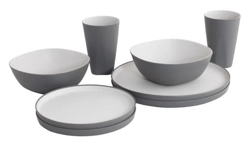 Outwell Gala 2 Person Dinner Set Grey Mist