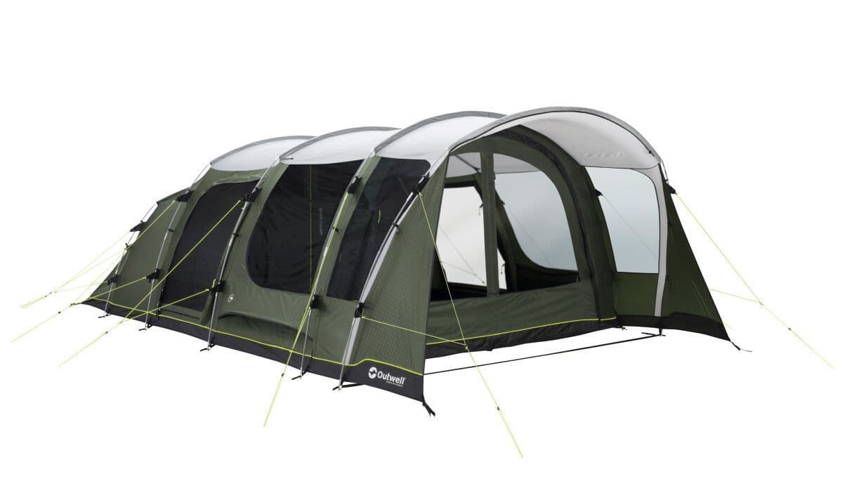 Outwell Greenwood Poled Camping Tent With Dark Bedrooms (2024