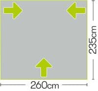 Quest Falcon 260 Poled Caravan Porch Awning A3501 - Grasshopper Leisure