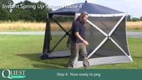 Quest Instant Pop Up Screen House 4 With 2 Side Walls - Grasshoppper Leisure
