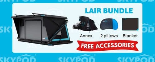 Skypod Lair Roof Top Tent FREE ANNEX/PILLOWS/BLANKET