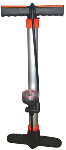 Streetwize Track Pump With Gauge Bike Bicycle Floor Pump Hand Pump Heavy Duty