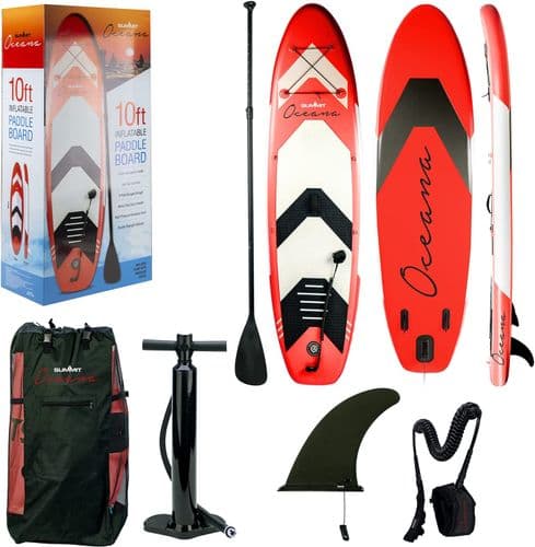 Summit Oceana 10ft Inflatable Paddle Board Kit Red
