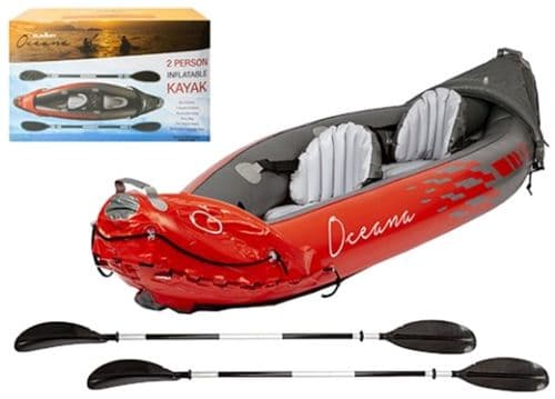 Summit Oceana 2 Person Inflatable Kayak Kit Red