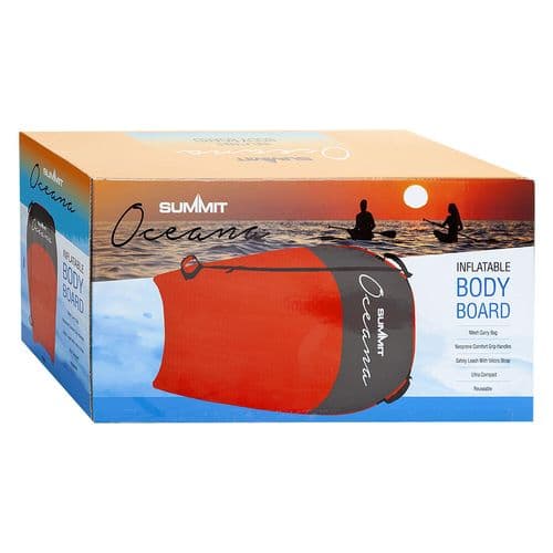 Summit Oceana Inflatable Body Board Red