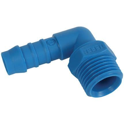 Tefen 1/2" BSP Male - 12mm Barb Elbow Tank Fitting