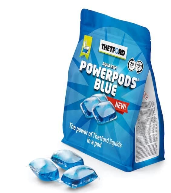 Thetford Aqua Kem PowerPods Blue (20 pods) For Toilet Waste Tank - Grasshopper Leisure
