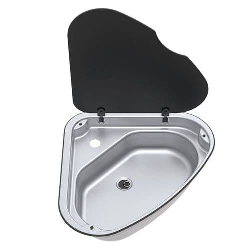 Thetford Series 33 Triangular LH Sink With Glass Lid 480mm