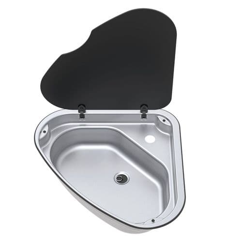 Thetford Series 33 Triangular RH Sink With Glass Lid 480mm