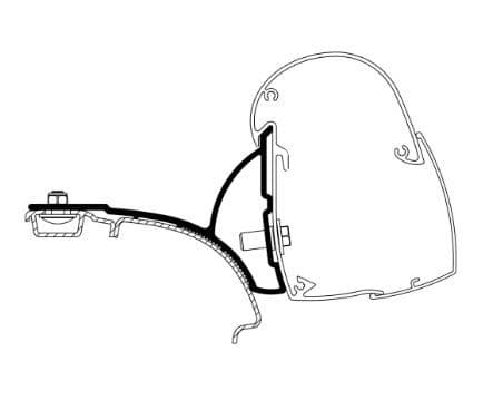 Thule 5102 RHD VWT5/T6 SWB Awning Adapter