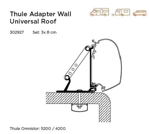 Thule 5200/4200 Adapter Universal Roof