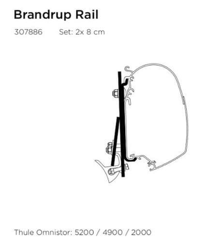 Thule Brandrup Rail Wall Mount Awning Adapter (set of 2)