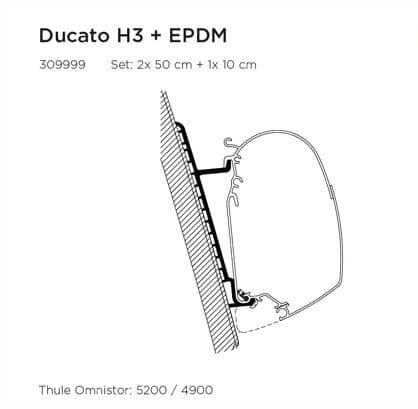 Thule Ducato/Boxer/Jumper H3 Wand Wall Mount Awning Adapter