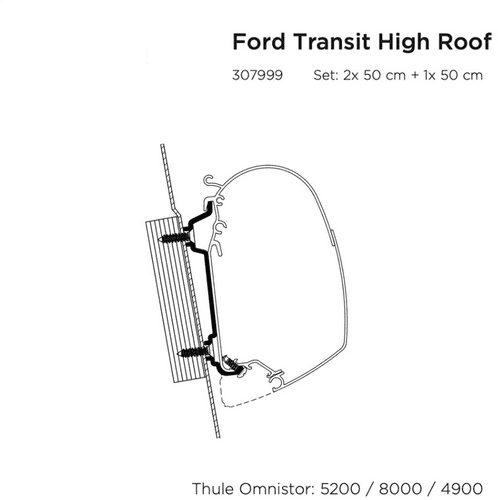 Thule Ford Transit High Roof Wall Mount Awning Adapter