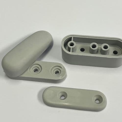 Turn Button/Buckle And Spacer Set Grey