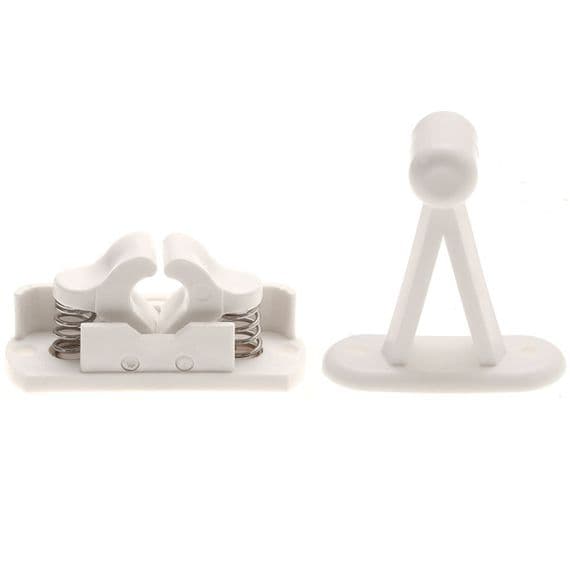 Viva Door Retainer Catch Sprung White For Caravan - Grasshopper Leisure