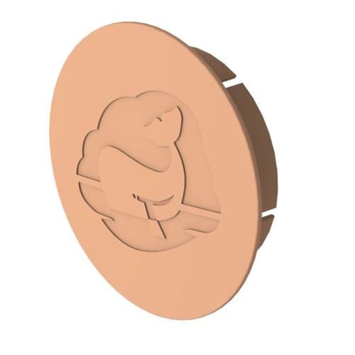 Whale Duct Fitting 65mm End Cap Fitting Beige