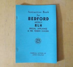 Bedford RLH.Special appliance and tender chassis.Instruction book.