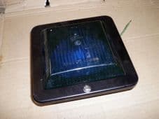 Blue square lamp units.