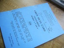 Centurion. MKs 3,5 and 6. Crew duty card. 1960.