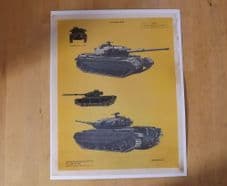 Centurion.MK9.MBT.British Army.'Individual tank recognition card.'.'Poster'