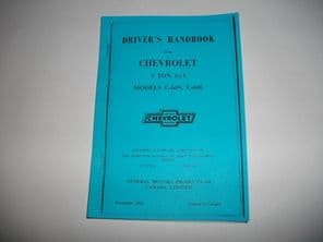 Chevrolet.3 ton. 4x4. Models C-60S,C-60L. Drivers handbook.