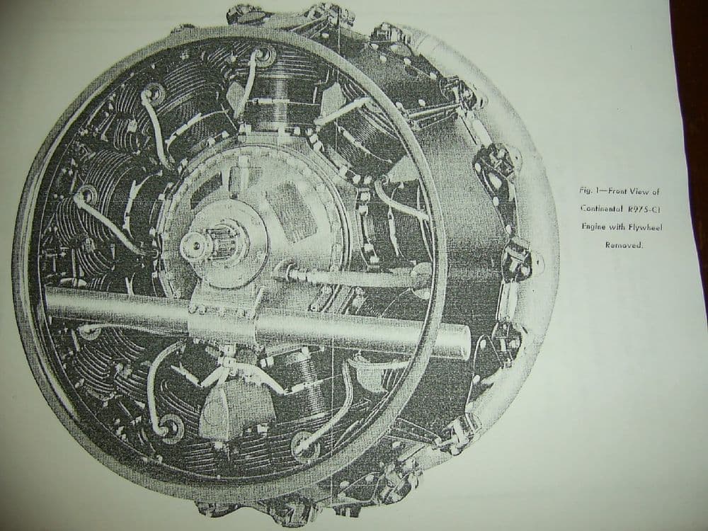 Conti R 975 Engine Continental R975-C1 Red seal Ordnance Engine