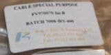 CVRT.Cable Special purpose.Fire wire.NOS.