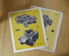 Daimler Ferret.British Army.'Individual tank recognition card.'Poster'