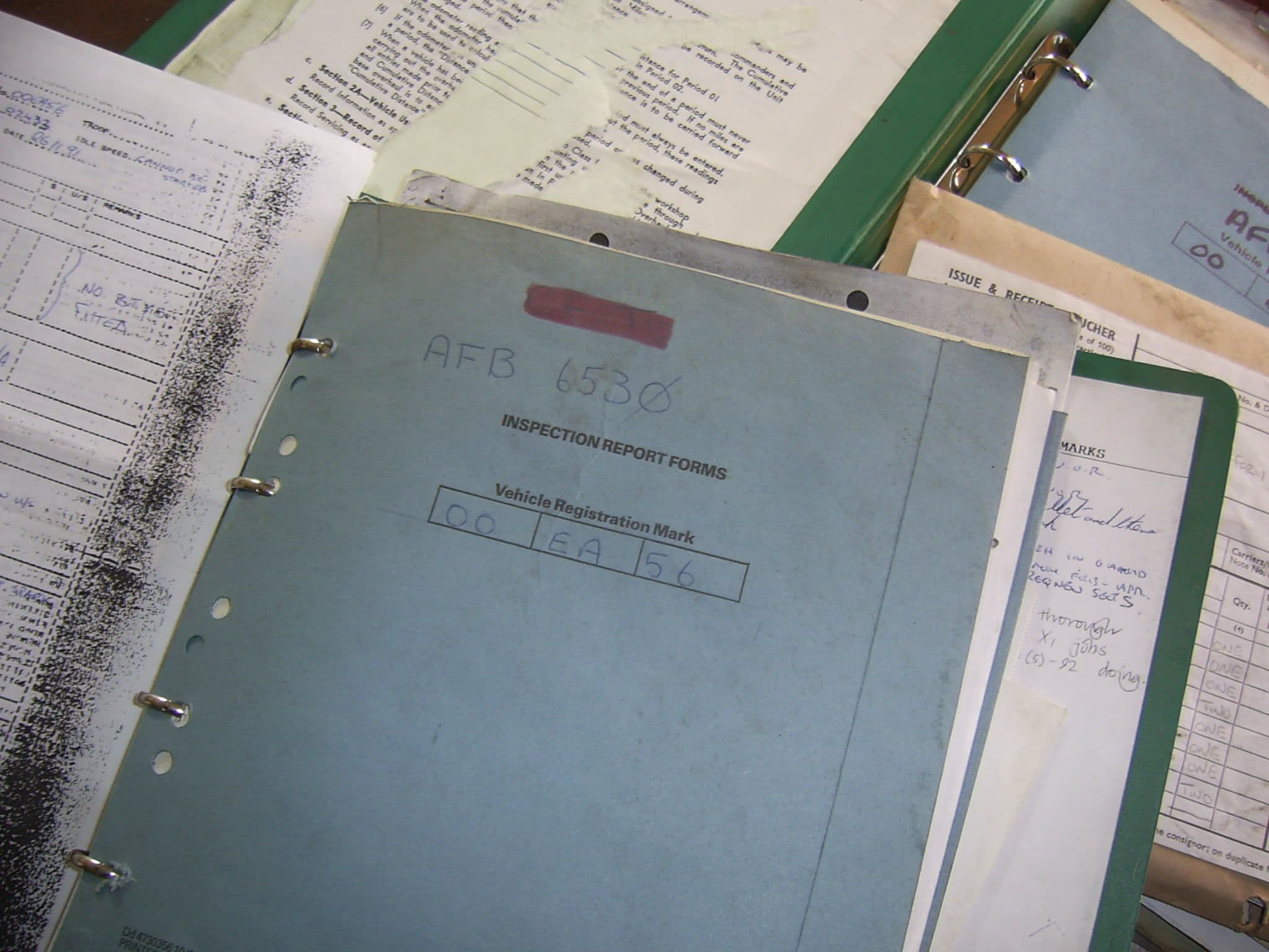 Ferret Scout Car AB413 Vehicle record book