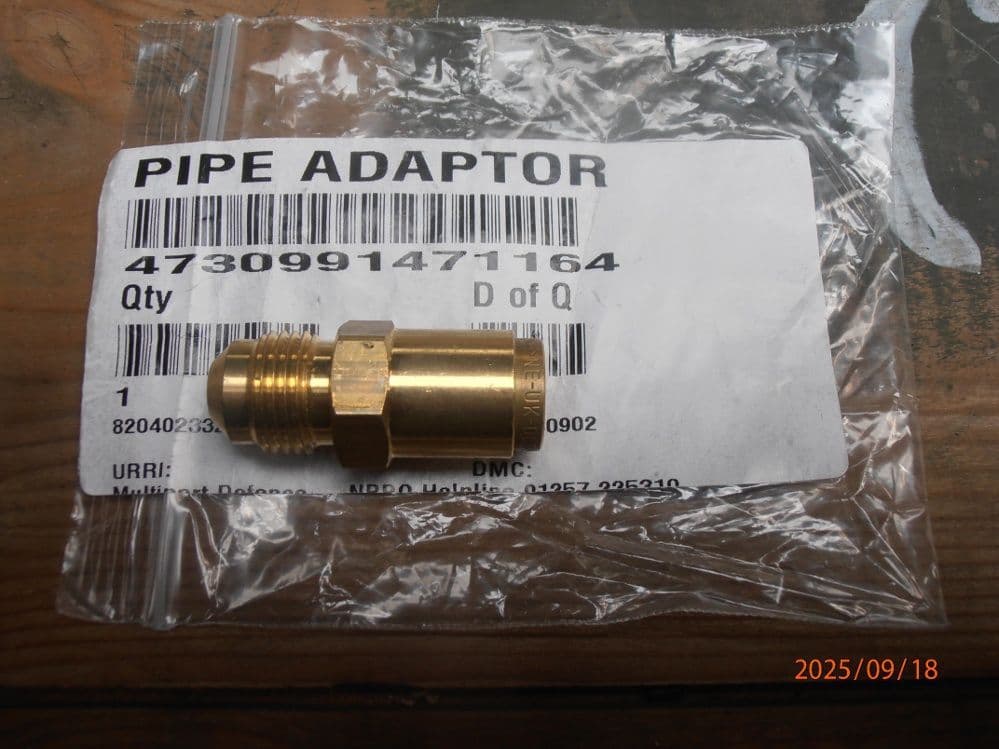 Foden Pipe to tube adapter 1203064