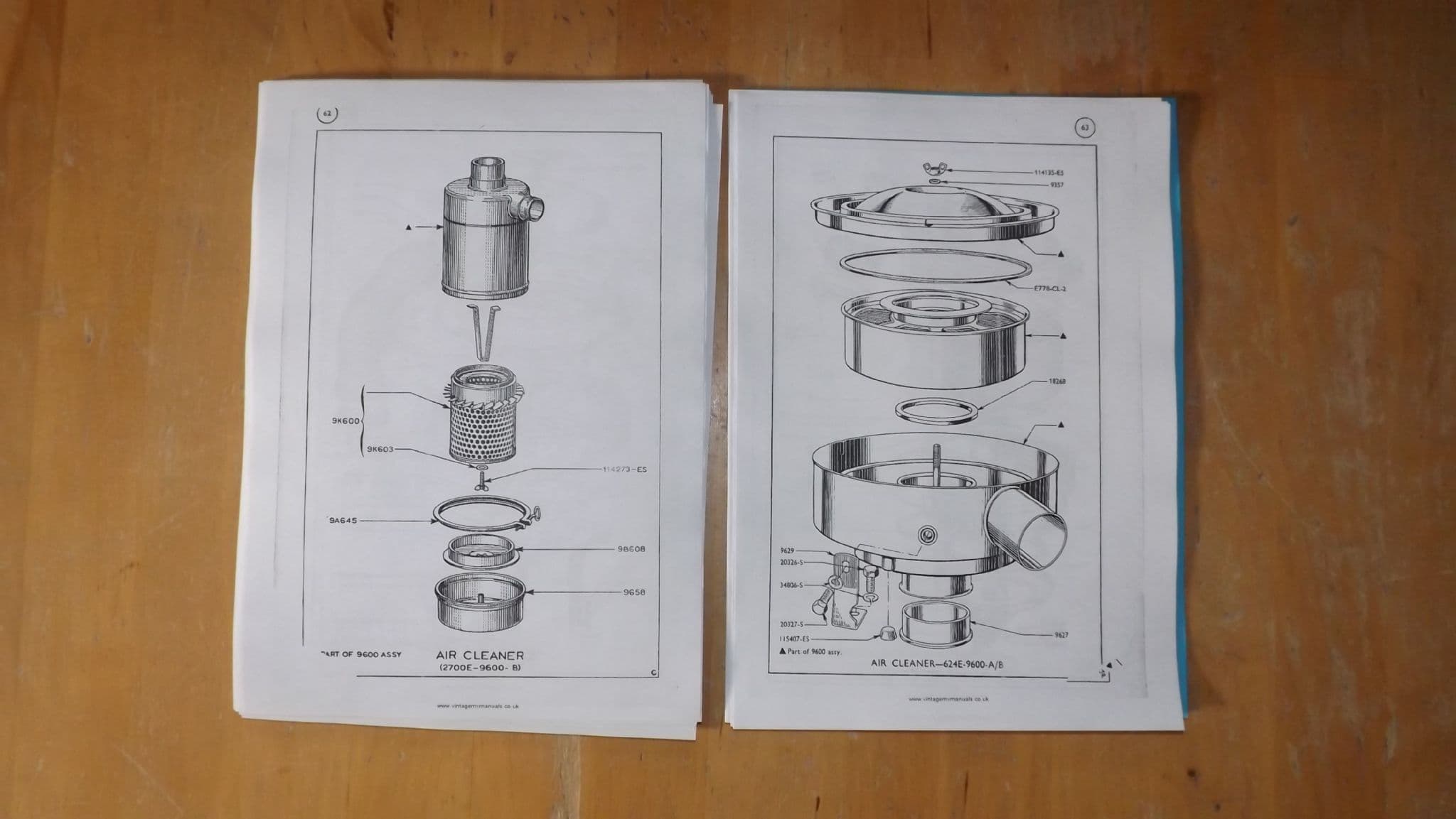 Ford 2700 Engine Range Parts list