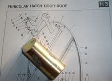 FV432.Door roof hatch.Bolt.