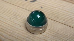 Indicator lens lamp cover. Green.
