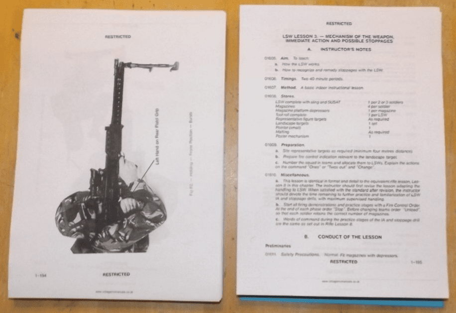 Infantry training Skill at Arms The SA80 Rifle and Light Support Weapon LSW