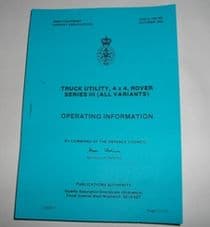 Land Rover. Series 3. Operating information. AESP 2320-D-100-201.